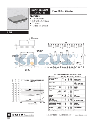 CPS42126 datasheet - Phase Shifter 4 Section