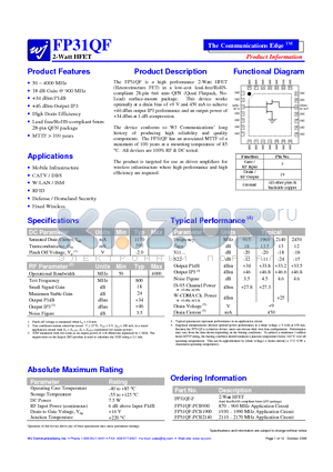 FP31QF_06 datasheet - 2-Watt HFET