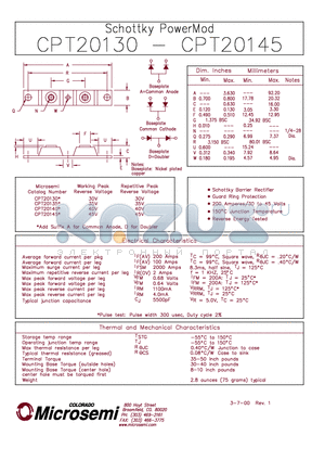 CPT20135 datasheet - Schottky PowerMod