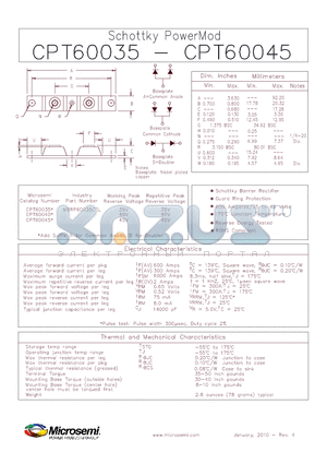 CPT60035 datasheet - Schottky PowerMod