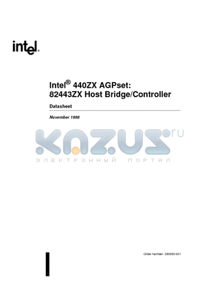 82443ZX datasheet - Intel^ 440ZX AGPset: Host Bridge/Controller