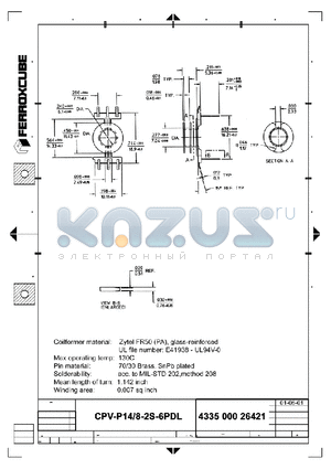 CPV-P14-2S-6PDL-Z datasheet - CPV-P14/8-2S-6PDL-Z