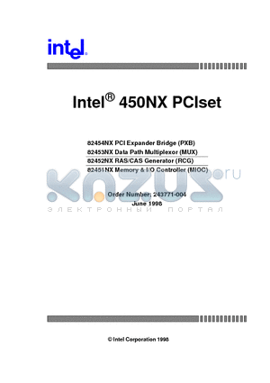 82454NX datasheet - Intel 450NX PCIset