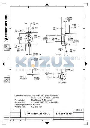 CPV-P18-2S-6PDL-Z datasheet - CPV-P18/11-2S-6PDL-Z