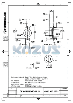 CPV-P26-2S-6PDL-Z datasheet - CPV-P26/16-2S-6PDL-Z