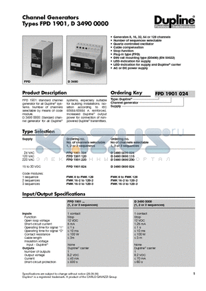 FPD1901024 datasheet - Channel Generators