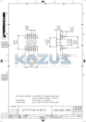 CPV-PT14-1S-10P-Z datasheet - CPV-PT14/8-1S-10P-Z