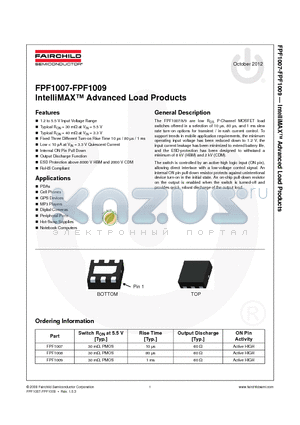 FPF1007_12 datasheet - IntelliMAX Advanced Load Products