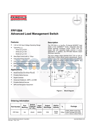 FPF1504 datasheet - Advanced Load Management Switch