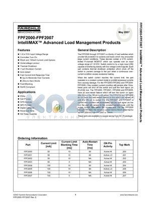 FPF2002 datasheet - IntelliMAX Advanced Load Management Products