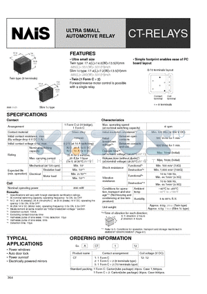 ACT512 datasheet - ULTRA SMALL AUTOMOTIVE RELAY