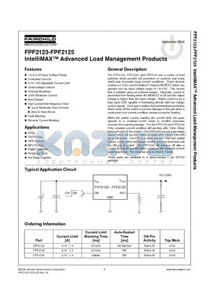 FPF2123 datasheet - IntelliMAX Advanced Load Management Products