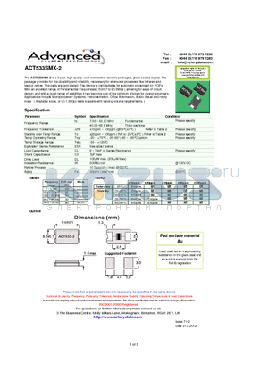 ACT533SMX-2_12 datasheet - high quality, cost competitive ceramic