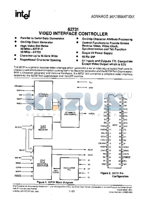 82731-2 datasheet - VIDEO INTERFACE CONTROLLER