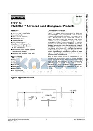 FPF2174 datasheet - IntelliMAX Advanced Load Management Products