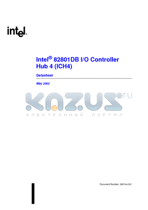 82801DB datasheet - Intel 82801DB I/O Controller Hub 4 (ICH4)