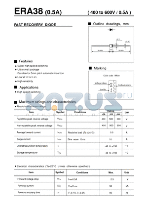 ERA38 datasheet - FAST RECOVERY DIODE