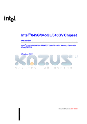 82845GX datasheet - Intel 82845G/82845GL/82845GV Graphics and Memory Controller Hub (GMCH)
