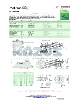 ACT86E_SMX datasheet - Compact in size
