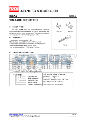 82C19 datasheet - VOLTAGE DETECTORS