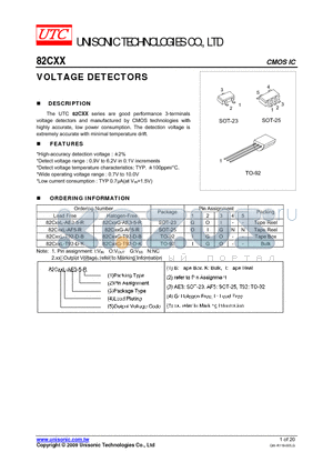 82C37 datasheet - VOLTAGE DETECTORS