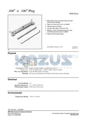 4620-7050 datasheet - 100 X 100, Plug