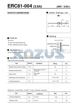 ERC81-004_01 datasheet - SCHOTTKY BARRIER DIODE