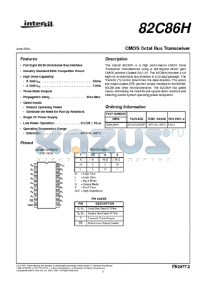 82C86H datasheet - CMOS Octal Bus Transceiver