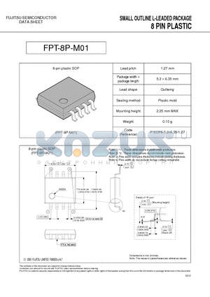 FPT-8P-M01 datasheet - SMALL OUTLINE L-LEADED PACKAGE