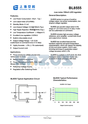 BL8551-12PRB datasheet - Low noise 150mA LDO regulator