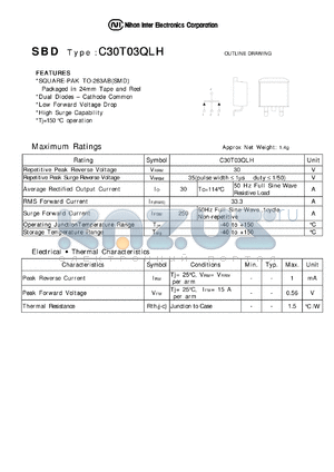 C30T03QLH datasheet - Schottky Barrier Diode