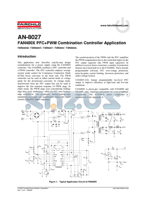 FQA13N50C datasheet - PFCPWM Combination Controller