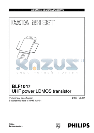 BLF1047 datasheet - UHF power LDMOS transistor