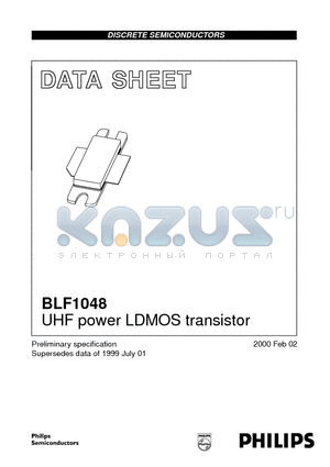 BLF1048 datasheet - UHF power LDMOS transistor