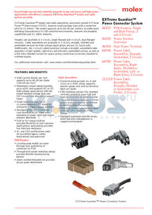 46818-0030 datasheet - EXTreme Guardian Power Connector System