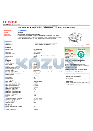 47151-1061 datasheet - 0.50mm (.020