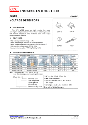 82NXXG-AF5-B-R datasheet - VOLTAGE DETECTORS