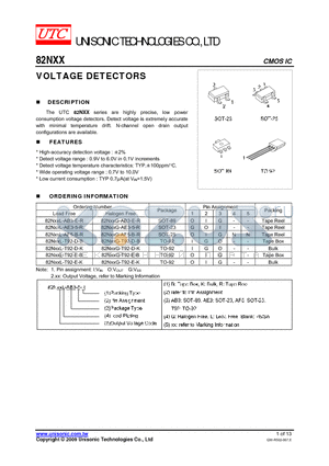 82NXXG-T92-D-K datasheet - VOLTAGE DETECTORS