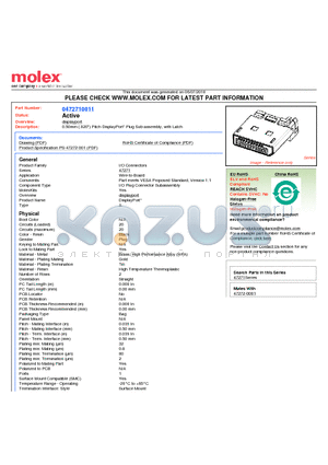 47271-0011 datasheet - 0.50mm (.020