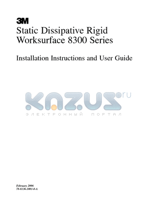 8300 datasheet - Static Dissipative Rigid Worksurface 8300 Series