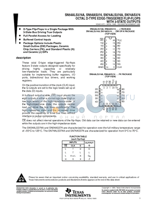 8302002SA datasheet - OCTAL D-TYPE EDGE-TRIGGERED FLIP-FLOPS WITH 3-STATE OUTPUTS