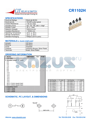 CR1102H8.0 datasheet - SCHEMATIC, PC LAYOUT, & DIMENSIONS