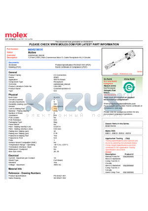 83421-9014 datasheet - 1.27mm (.050