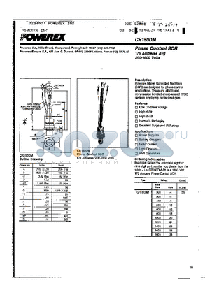 CR150DM-10 datasheet - Phase Control SCR 175 Amperes Avg 200-1800 Volts