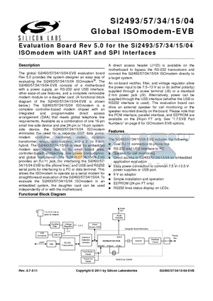 CR2010-2W-1071F datasheet - Evaluation Board Rev 5.0 for the Si2493/57/34/15/04