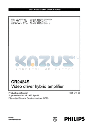 CR2424 datasheet - Video driver hybrid amplifier