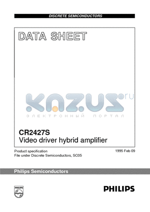 CR2427S datasheet - Video driver hybrid amplifier