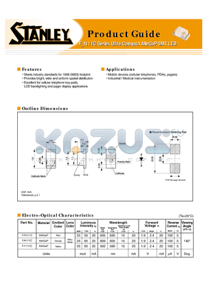 FR1111C datasheet - F_1111C Series Ultra Compact AllnGaP SMT LED