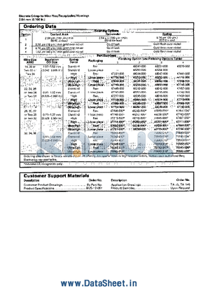 48050-000 datasheet - Discrete Crimp-to-Wire Pins/Receptacles/Housings