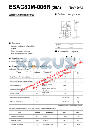 ESAC83M-006R datasheet - SCHOTTKY BARRIER DIODE